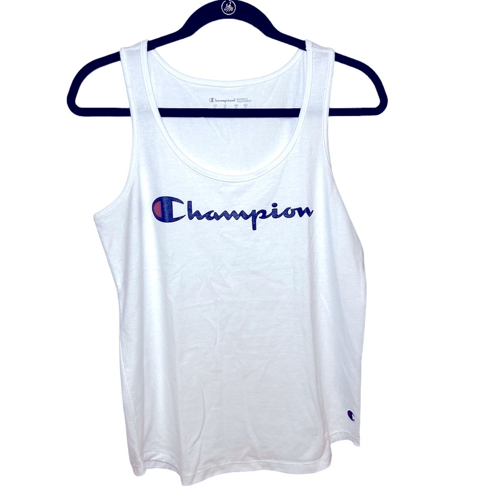 Champion Women Sleeveless White Tank- Size: Small - Picture 4 of 4
